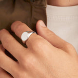 Classy Simple Stainless Steel Round Solid Ring