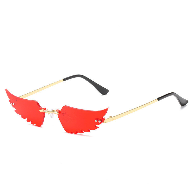 Angel Wings Transparent Lens Sunglasses