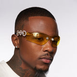 Transparent Rhinestone Lens Sunglasses