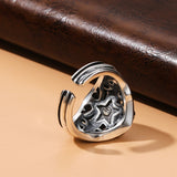 Copper Five-Pointed Star Adjustable Ring