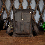 Small Vertical Square Leather Waist Bag