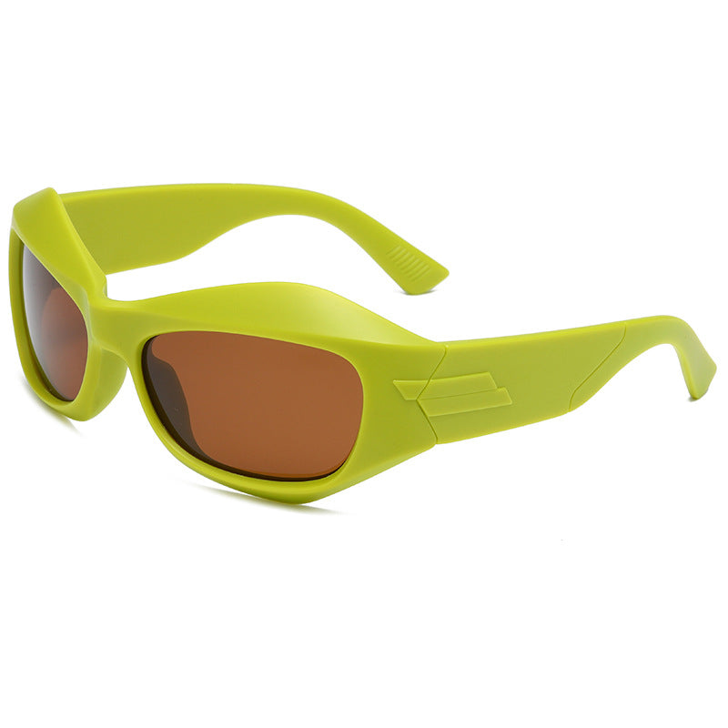 Solid TAC Curved Temples Sunglasses