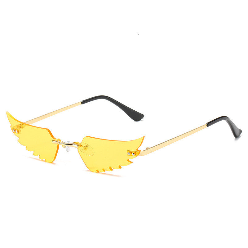 Angel Wings Transparent Lens Sunglasses