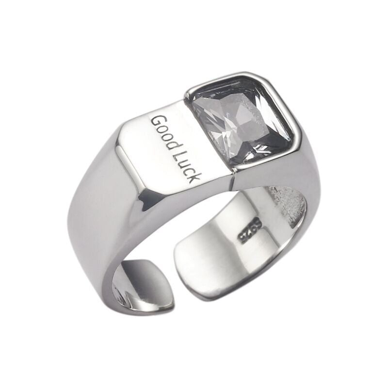 Good Luck & Gem Adjustable Ring