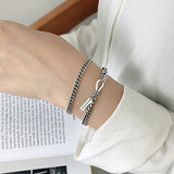 Simple Knot Woven Chain Bracelet