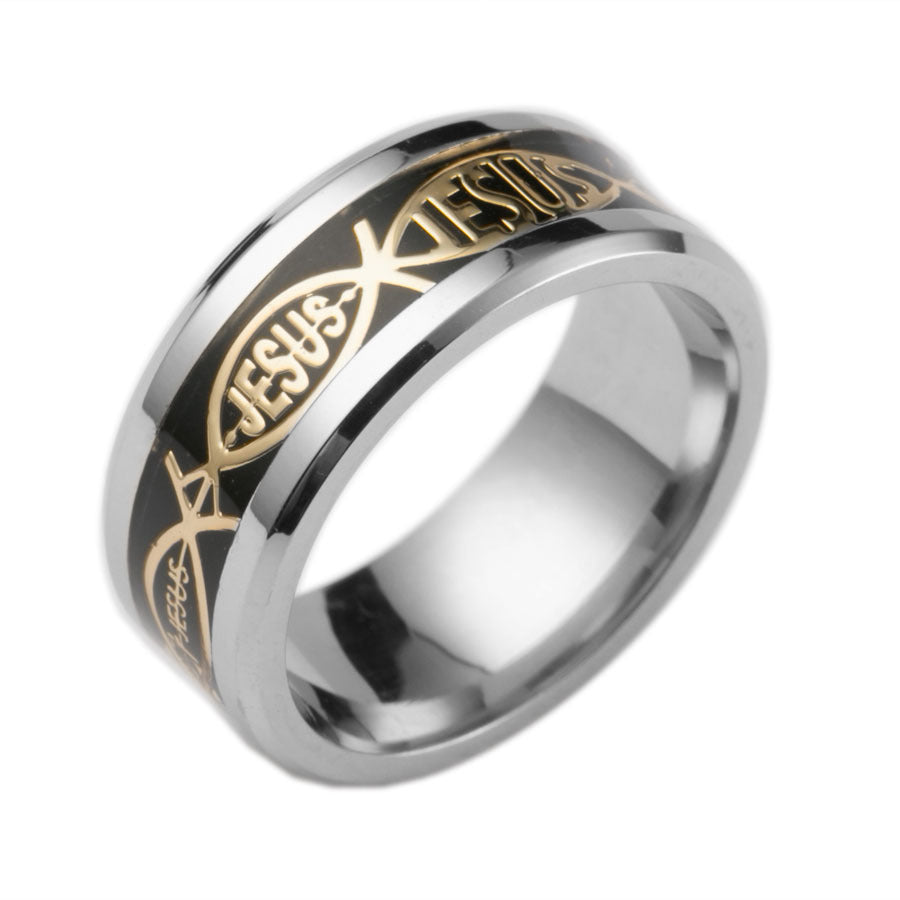 Jesus Letter Engraving Ring