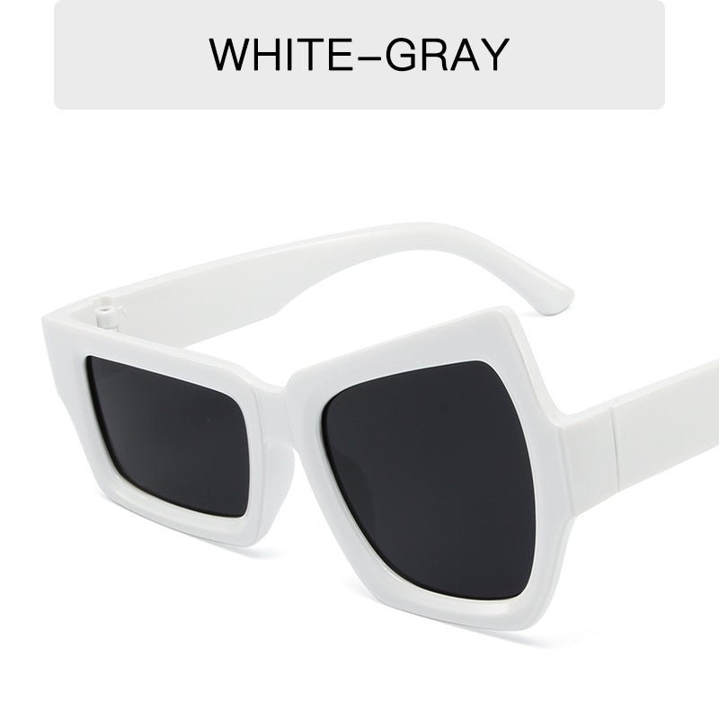 Irregular Frame Shape Polycarbonate Sunglasses