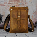 Small Vertical Square Leather Waist Bag