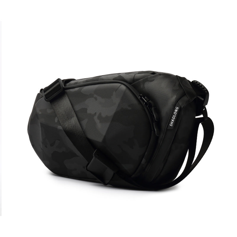 Black Camouflage Diagonal Crossbody Bag