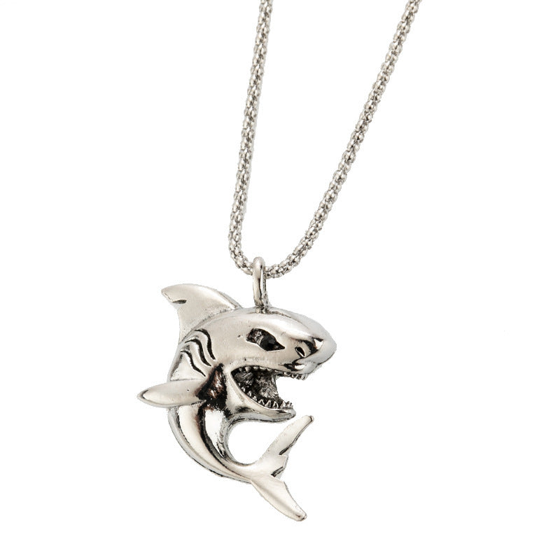 Little Shark Pendant Alloy Necklace