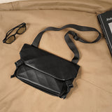 Flap Closure Men's Crossbody Bag