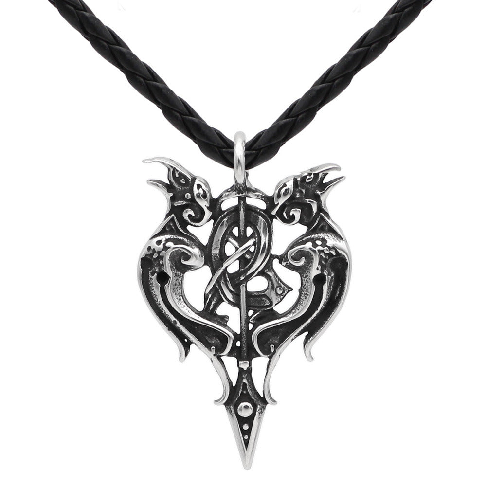 Viking Bearing Sword Necklace