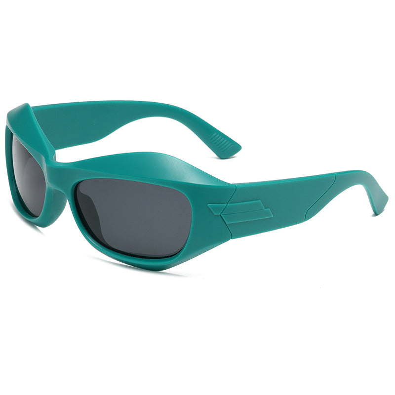 Solid TAC Curved Temples Sunglasses