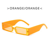 Tiny Frame Colorful Solid Sunglasses