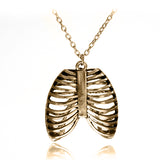 Hollow Thoracic Skeleton Pendant Necklace