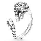 Tiger Design White Copper Adjustable Ring