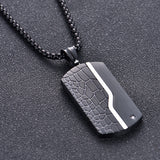 Black Pendant Titanium Steel Necklace