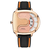 Sporty Half Square-Round Quartz Watch