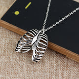 Hollow Thoracic Skeleton Pendant Necklace