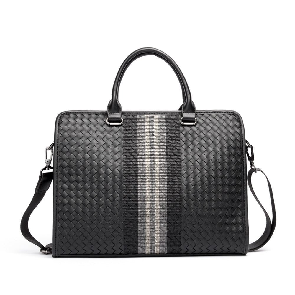 Style tissé avec sac d'ordinateur portable à accent Stripe