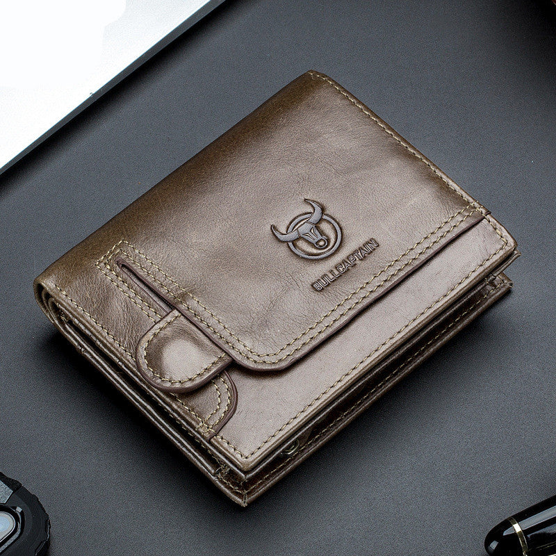 Bull's Head Solid Leather Wallet