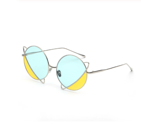Acetate Planet Shape Sunglasses