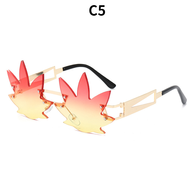 Funky Transparent Leaf Sunglasses