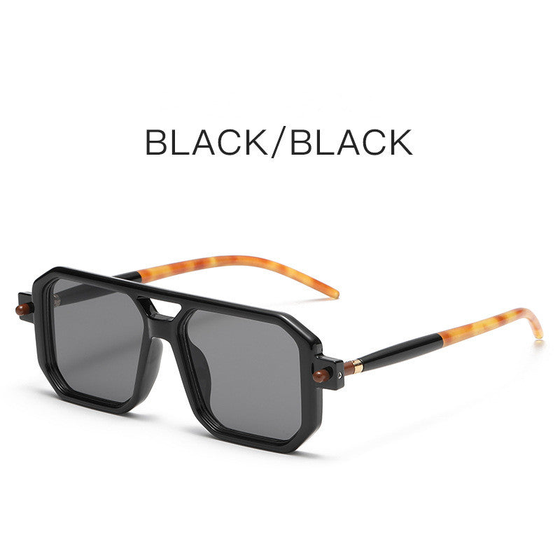 Double Beam Square Frame Sunglasses