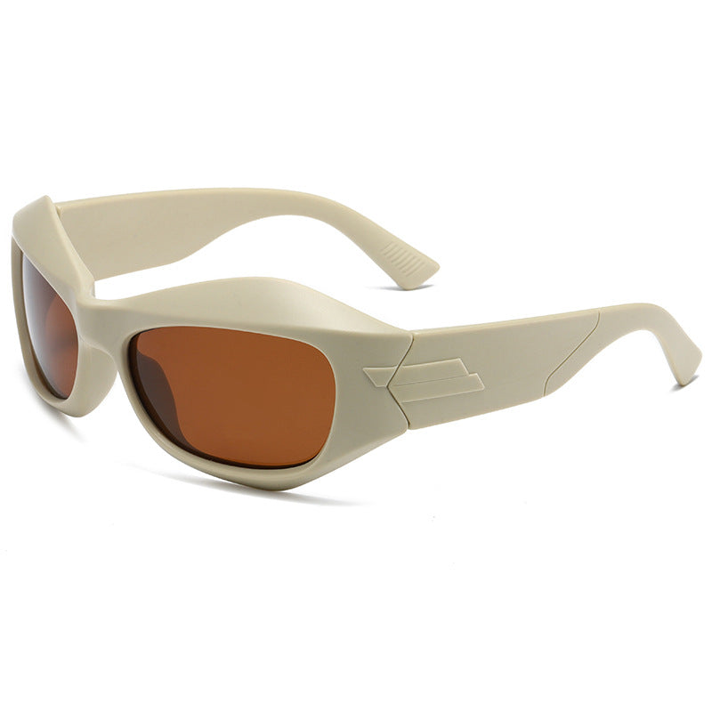 Solid TAC Curved Temples Sunglasses