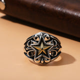 Copper Five-Pointed Star Adjustable Ring