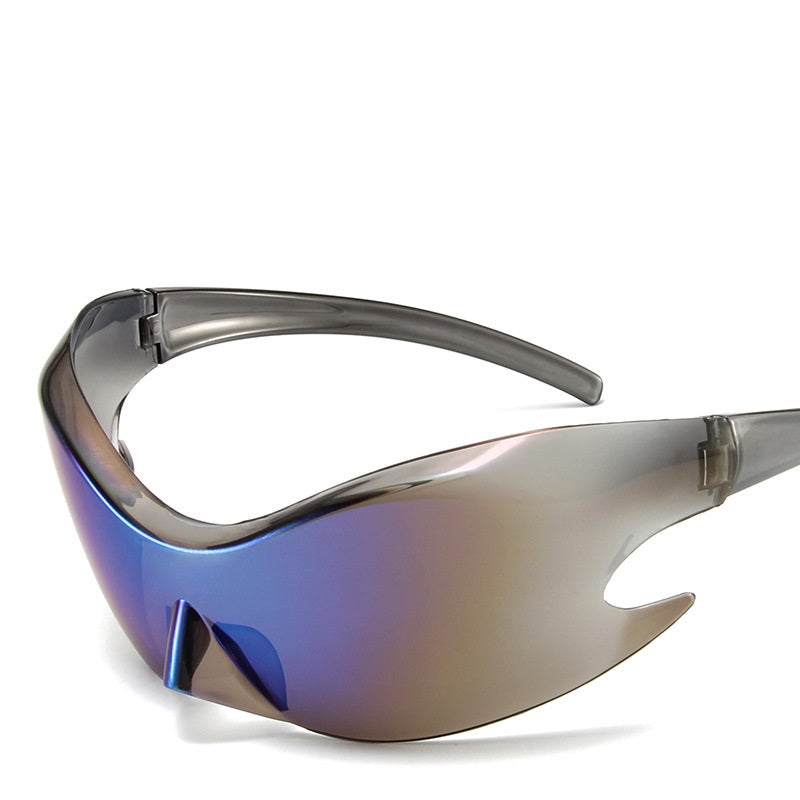 Futuristic Rimless Solid Sunglasses