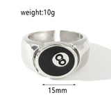 Lucky Number Adjustable Punk Ring