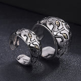 Retro Geometric Adjustable Couple Ring