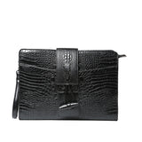 Crocodile Skin Leather Clutch Bag