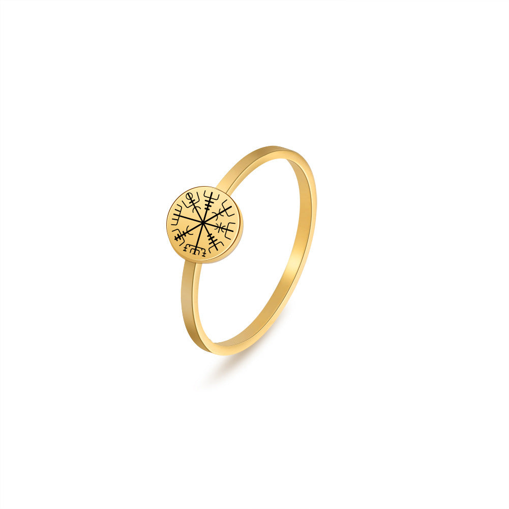 Symbolic Compass Simple Solid Ring