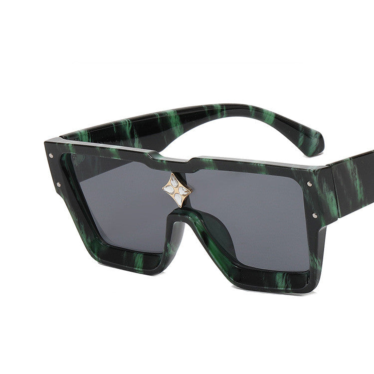 Large Square Frame Polycarbonate Sunglasses