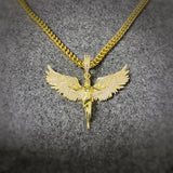 Zirkon Archangel Wings Hip-Hop Liontin