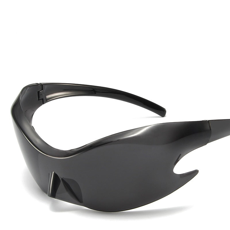 Futuristic Rimless Solid Sunglasses