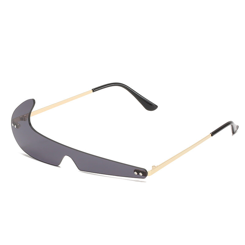Unique Irregular Rimless Sport Sunglasses