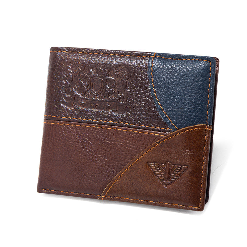 Patchwork Style Leather Wallet