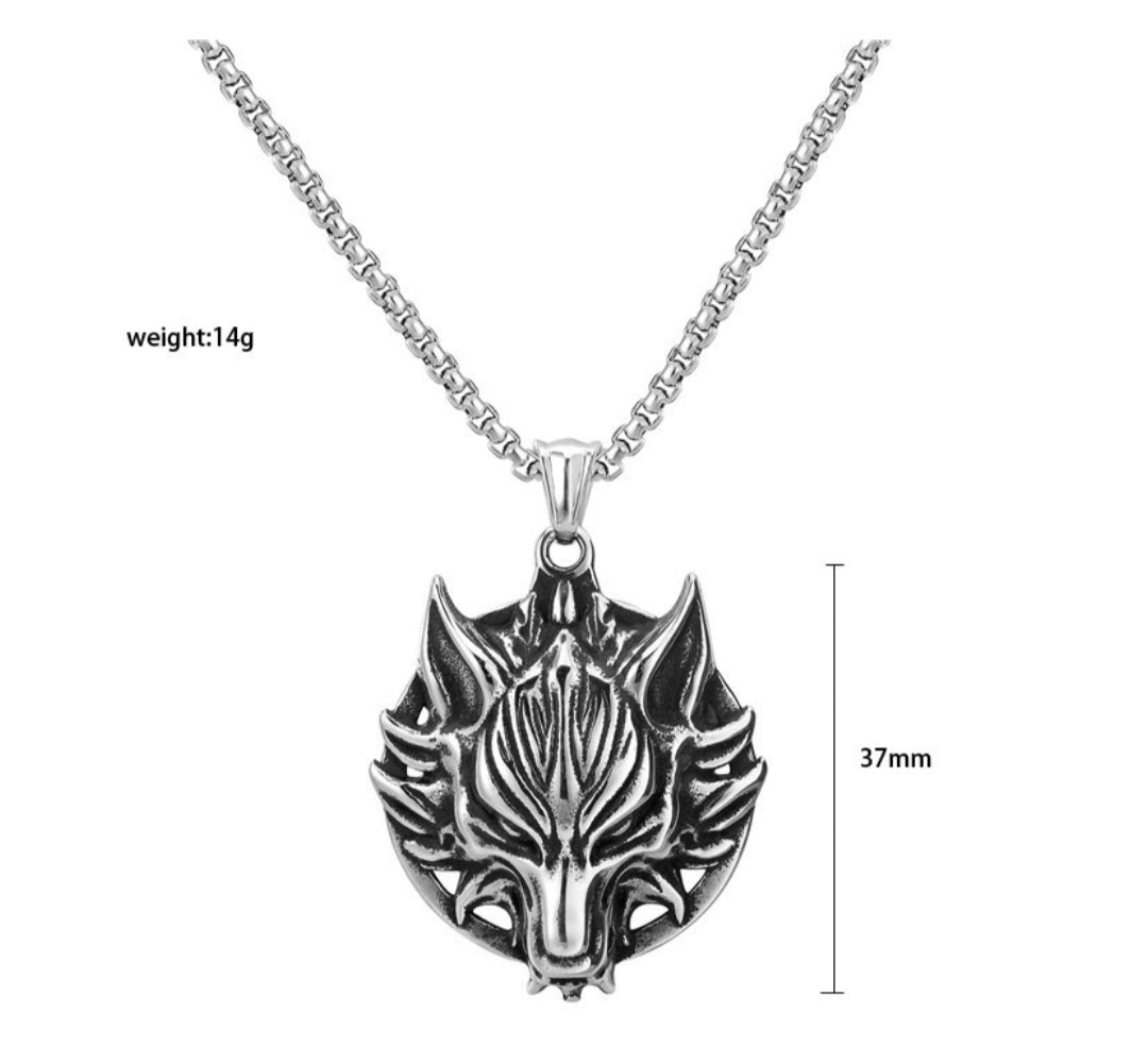 Silver Hanging Skull Pendant Necklace