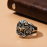 Copper Five-Pointed Star Adjustable Ring