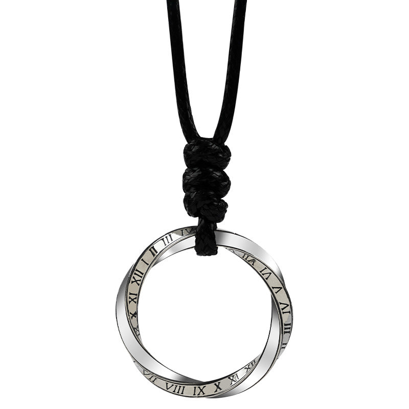 Twist Steel Shape Pendant Necklace