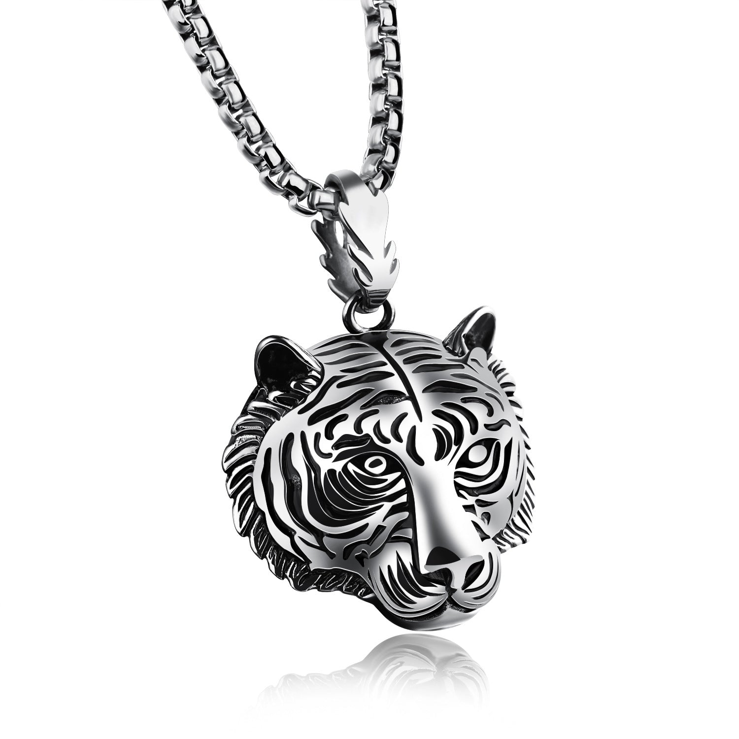 Tiger Head Stainless Steel Pendant