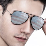 Flag Metal Aviator Sunglasses