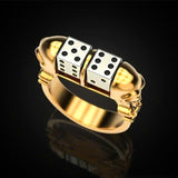 Double Dices Skull Design Ring