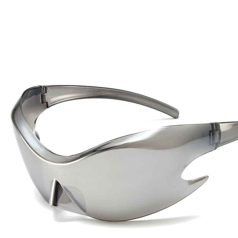 Futuristic Rimless Solid Sunglasses