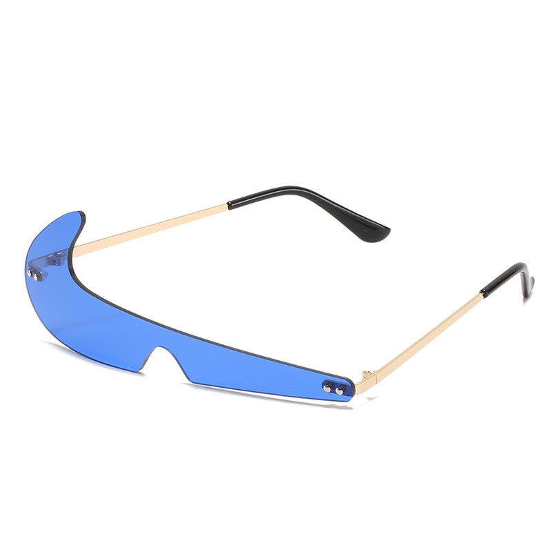 Unique Irregular Rimless Sport Sunglasses