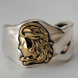 Vintage Women Side Portrait Adjustable Ring