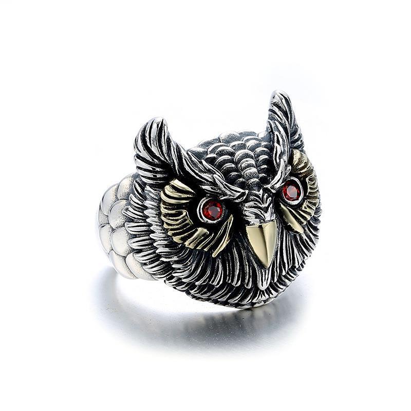 Vintage Owl Head Adjustable Ring